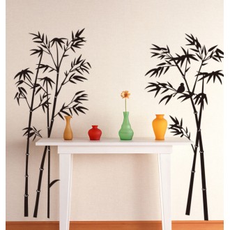 One Bird In Bamboos Wall Sticker